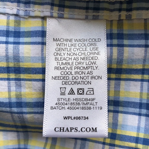 Chaps Boys Button Down Dress Shirt - Picture 5 of 6